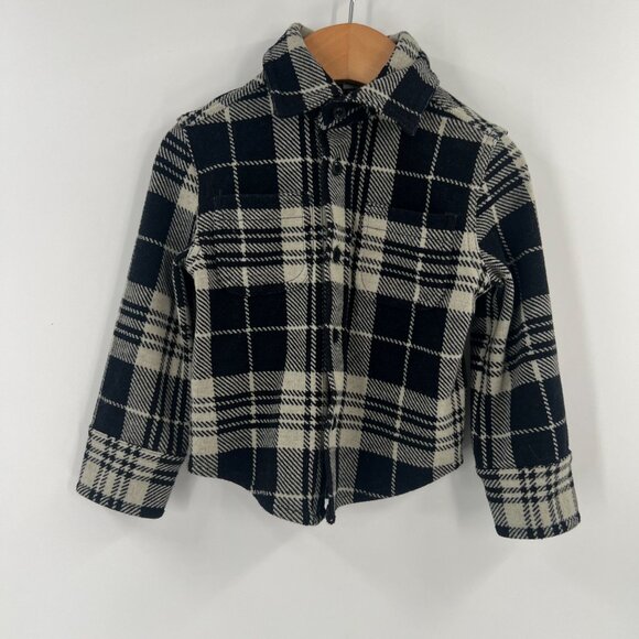Quince Baby Boys 12-18 Months Long Sleeve Button Up Shirt Jacket Cozy Plaid - Picture 1 of 9